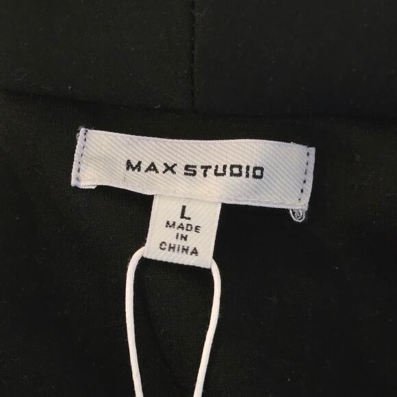 NWT Max Studio Womens Large Black Jacket Blazer Business Casual Suit Open Front - Picture 6 of 12